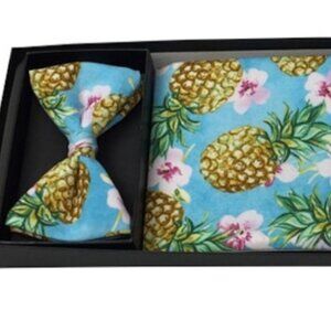 PINEAPPLE PARADISE CUMMERBUND AND BOW TIE SET